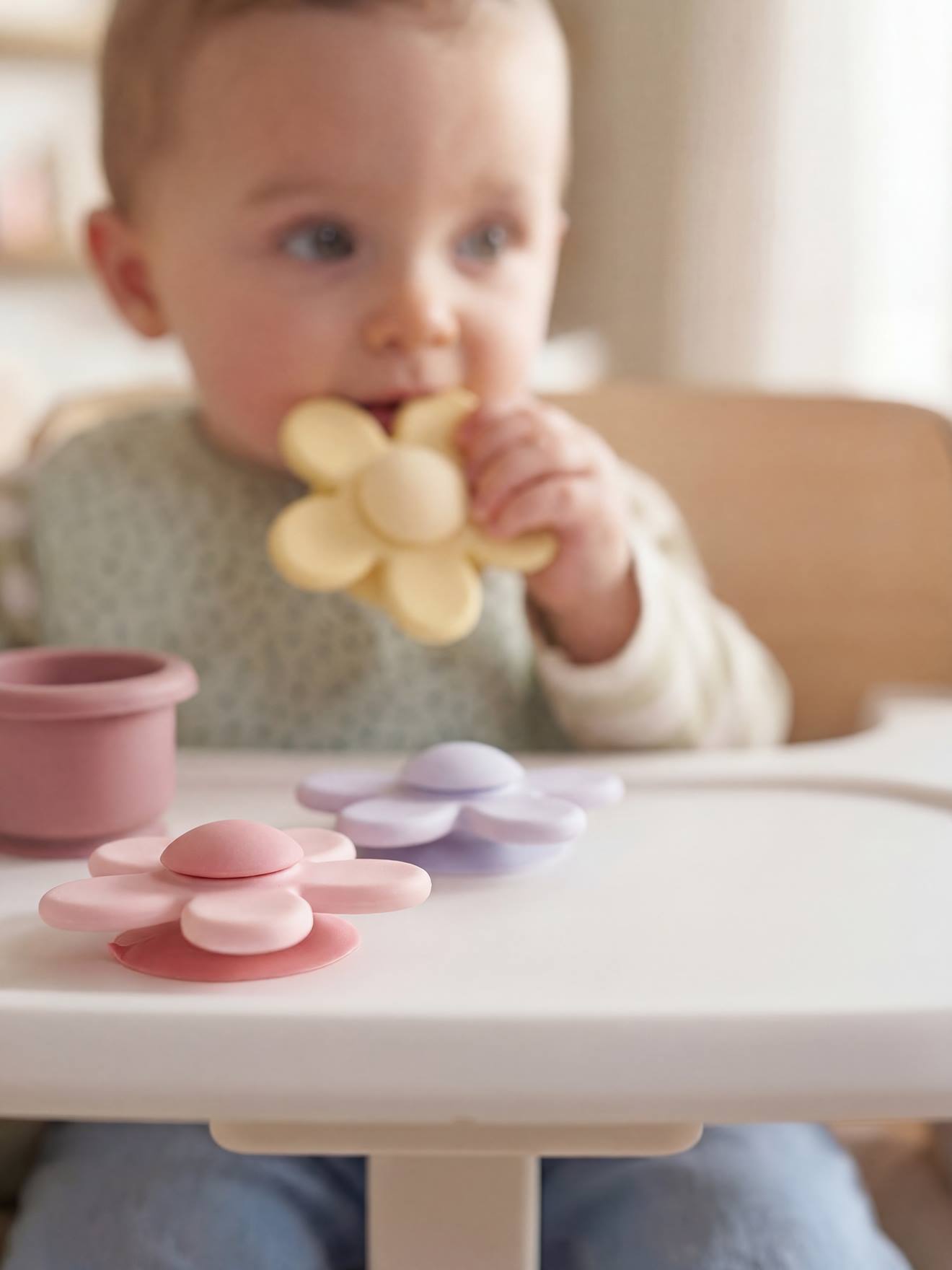 Greifspielzeug Blumen-Spinner 3er-Set Baby