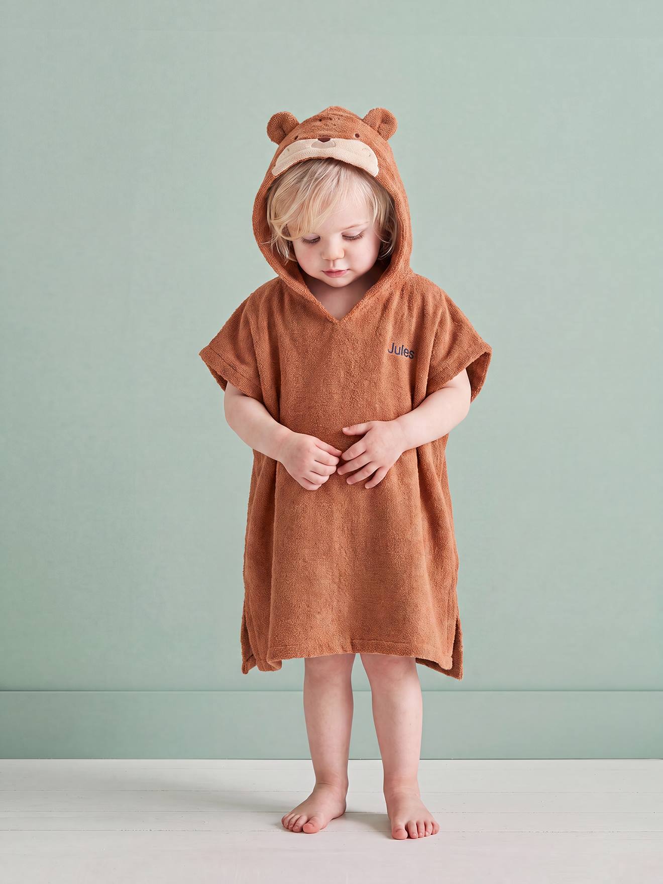 Baby Badeponcho EICHHÖRNCHEN personalisierbar