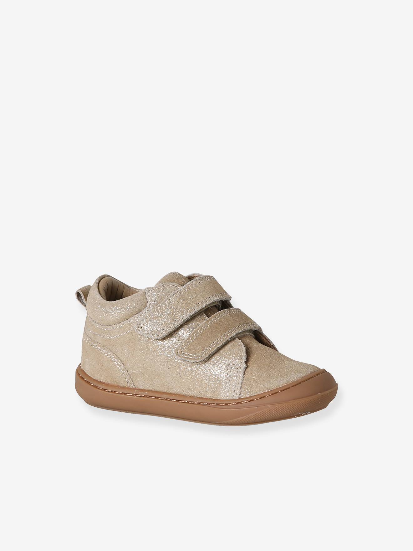Baby Lauflernschuhe mit Klett aus weichem Leder