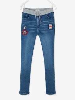Jungenkleidung-Jungen Jeans mit Schlupfbund, Straight-Fit