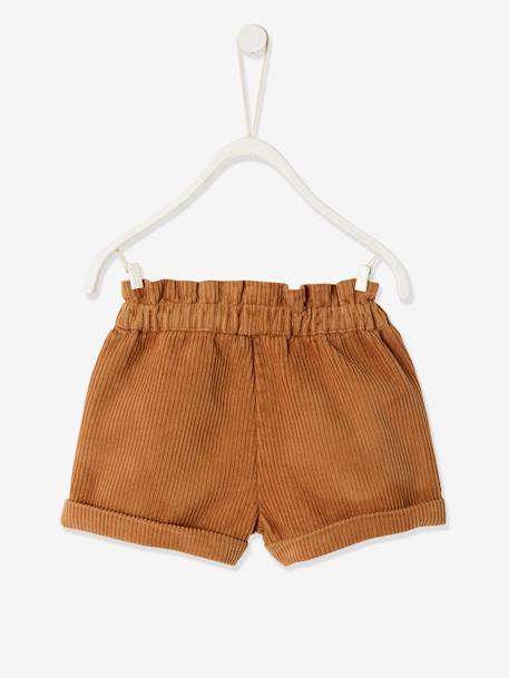 Mädchen Baby Cord-Shorts - karamell+marine - 4