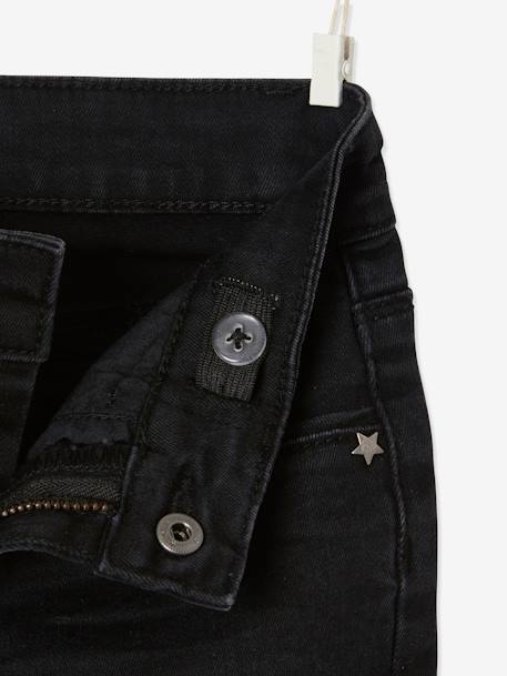 Mädchen Slim-Fit-Jeans, Hüftweite COMFORT - double stone+schwarz - 9