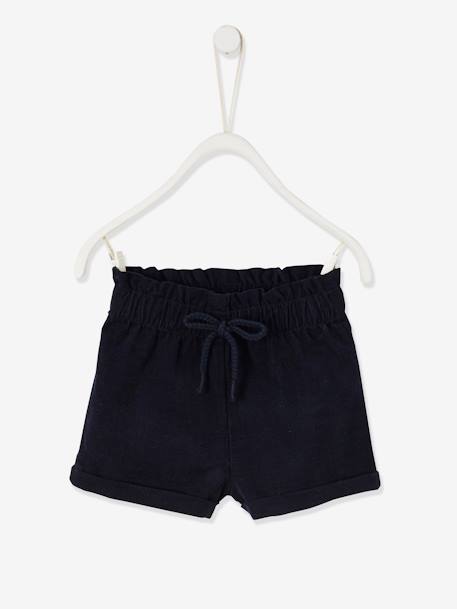 Mädchen Baby-Set: Shirt, Shorts & Haarband - nachtblau - 3
