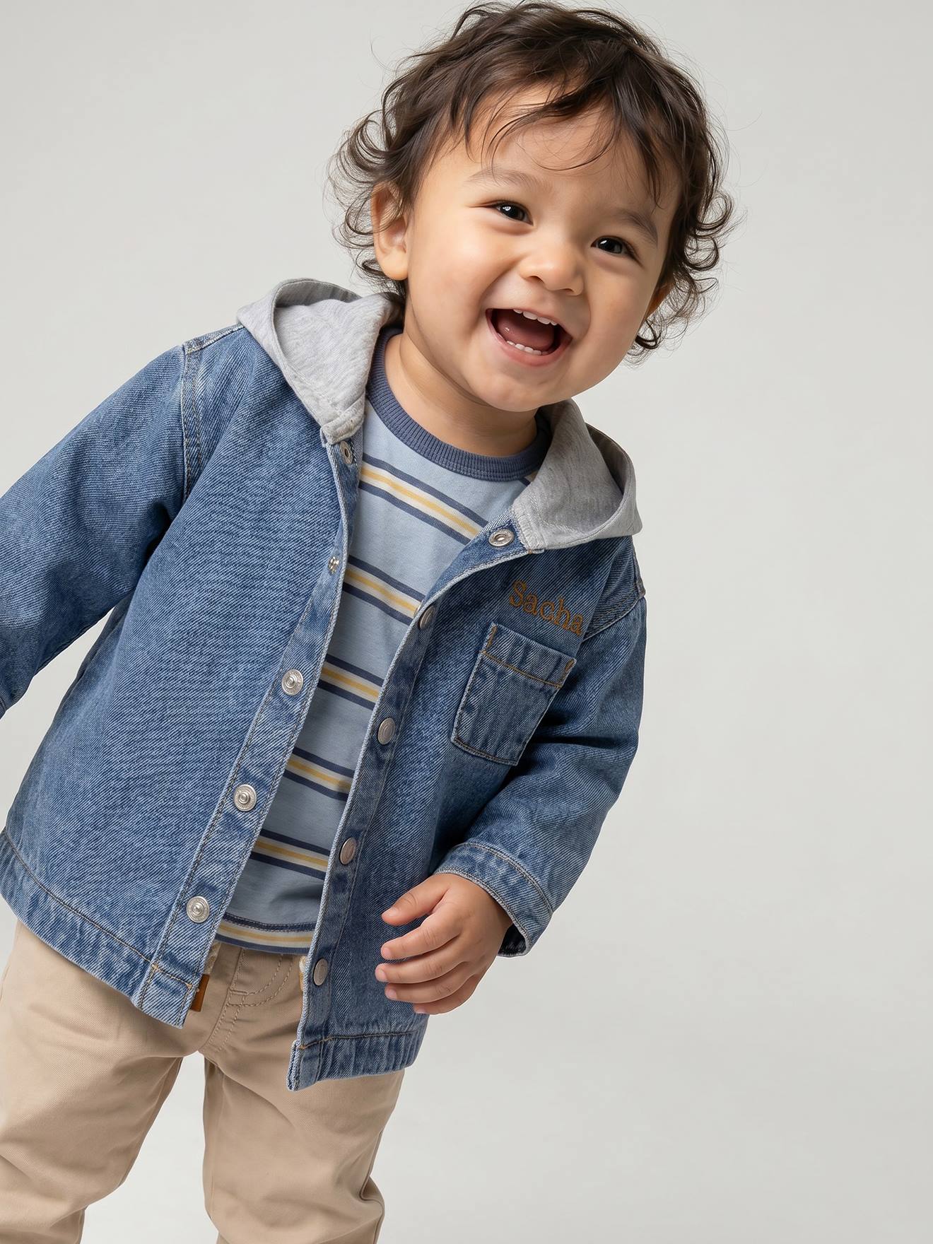 Baby Jeanshemd mit Kapuze
