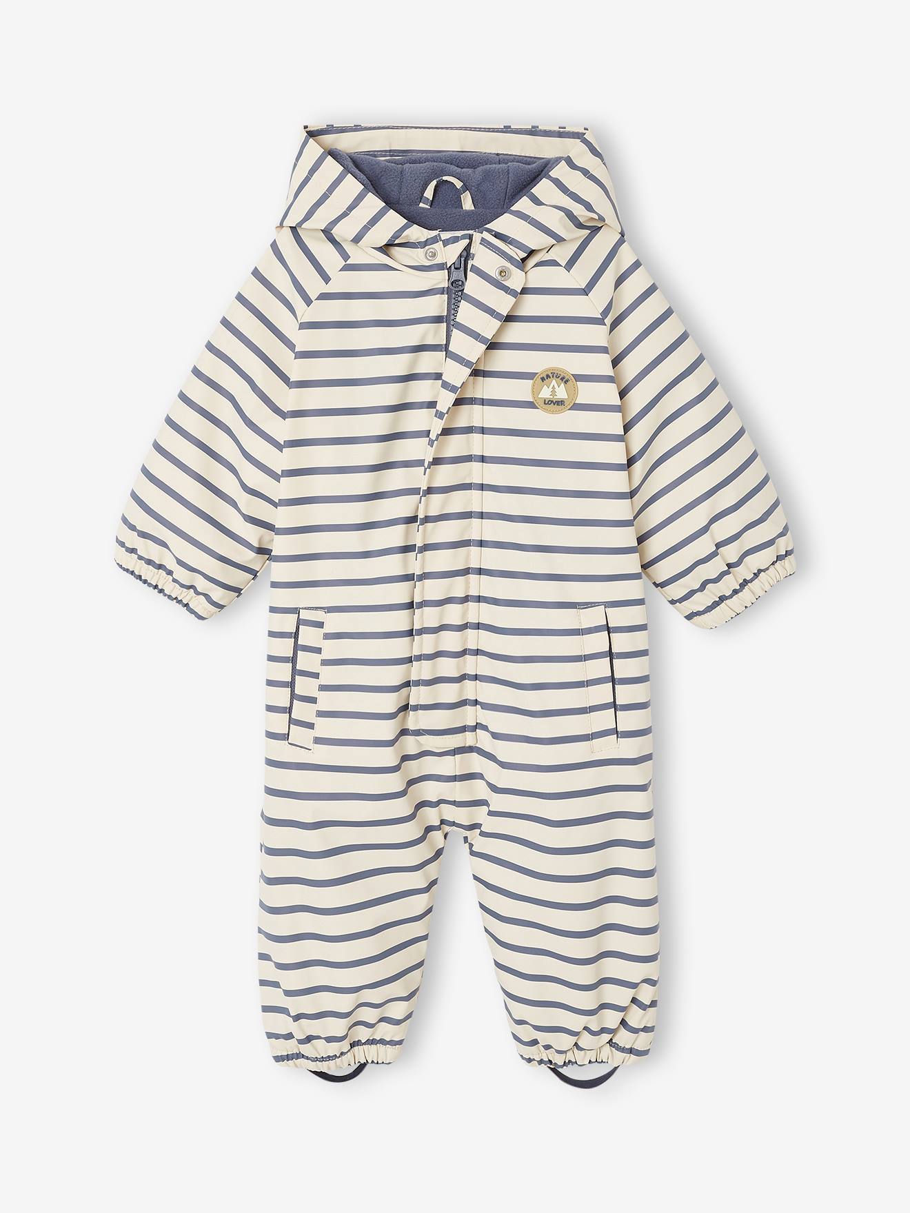 Baby Regen-Overall mit Fleecefutter und Kapuze