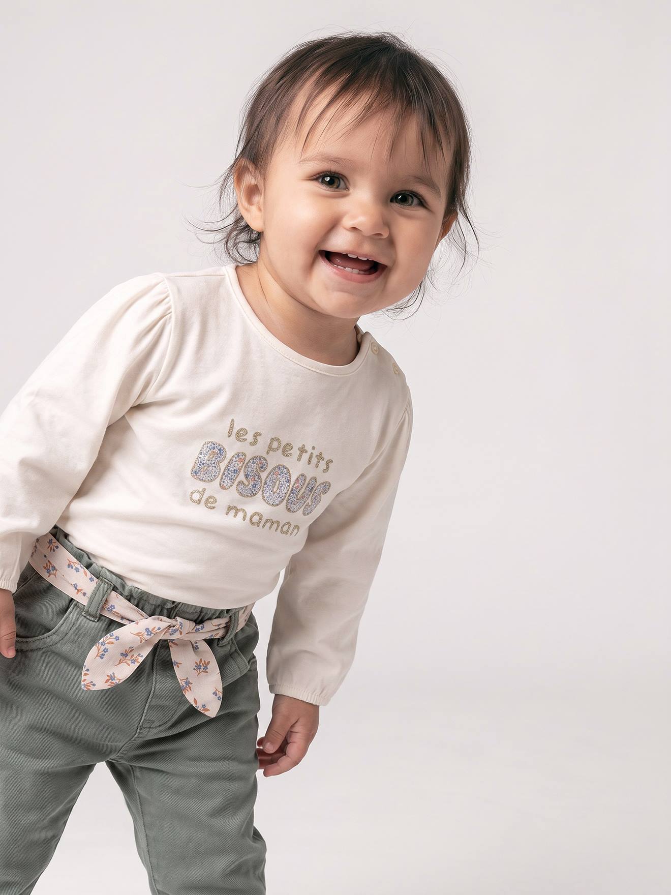Baby Langarmshirt mit Puffärmeln Bio-Baumwolle