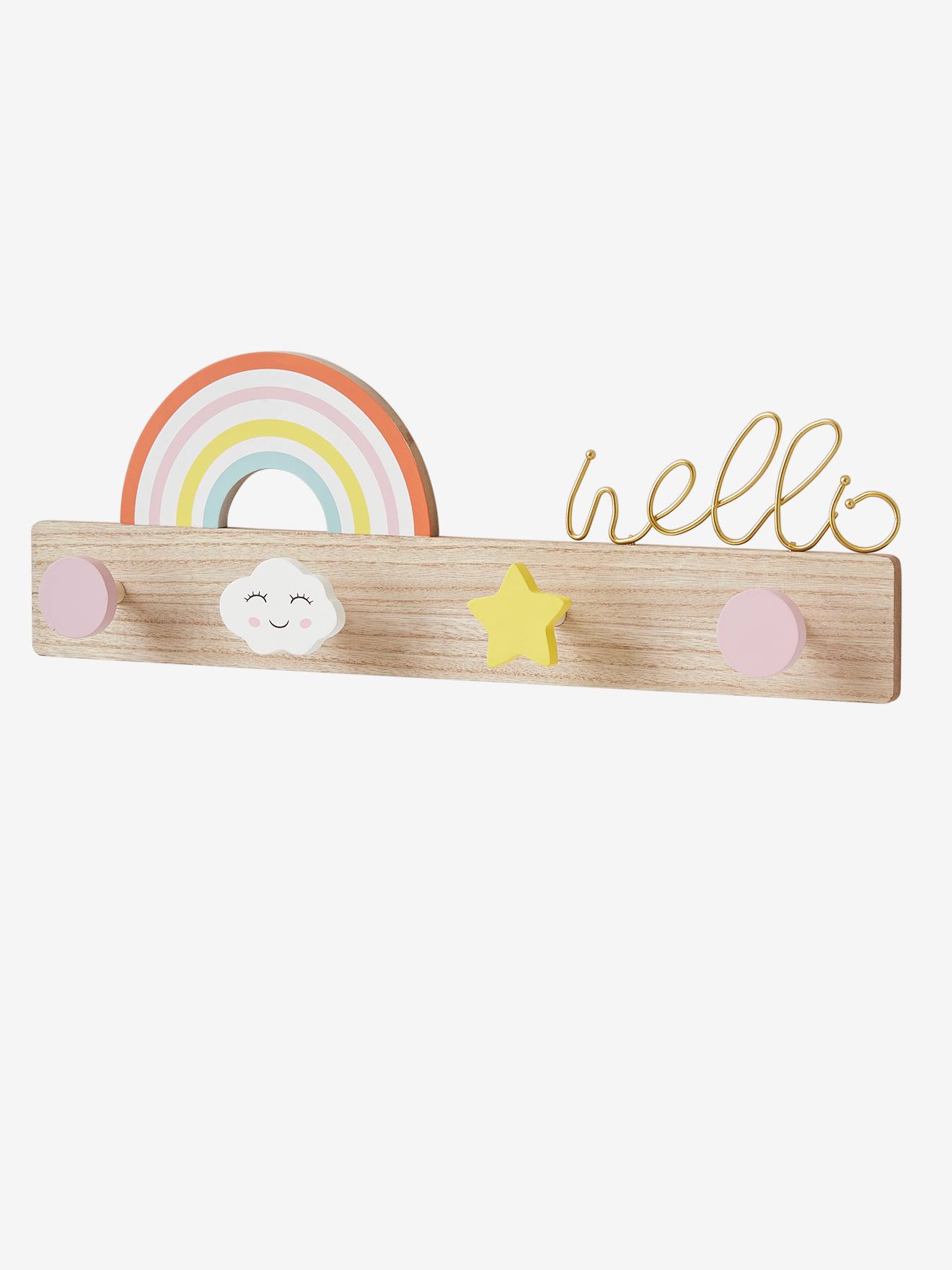 Thumbnail - Garderobenleiste REGENBOGEN mit 4 Kleiderhaken