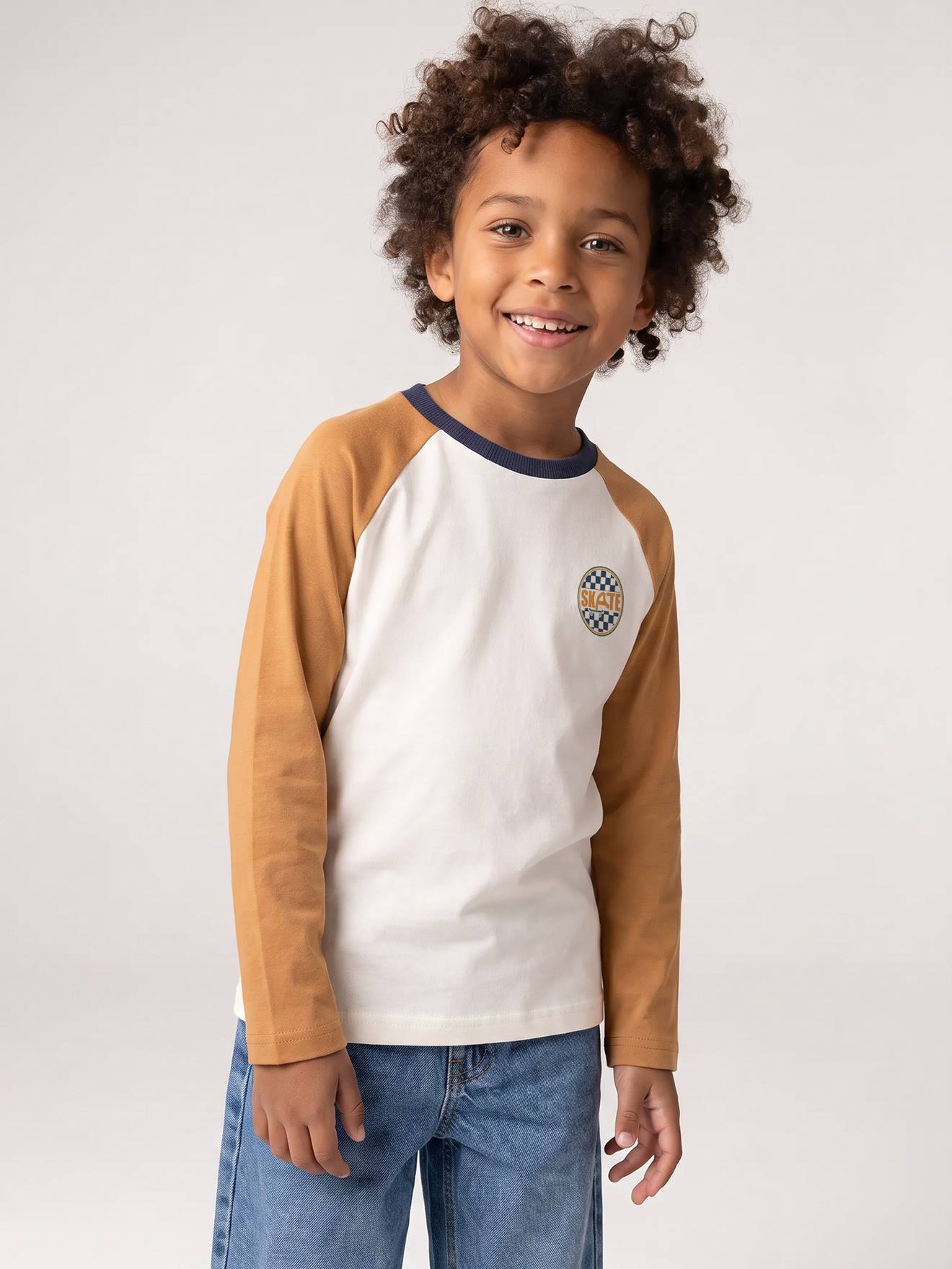 Langarmshirt Jungen Colorblock