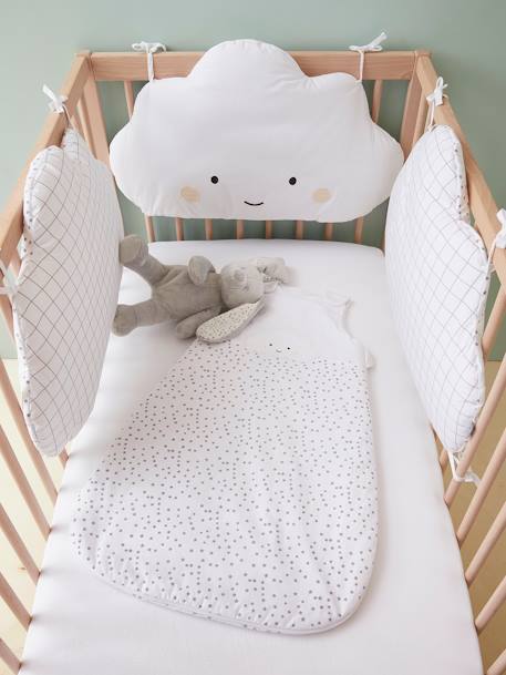 Baby Bettumrandung ,,Sternenwolke' Oeko Tex® - weiß - 1
