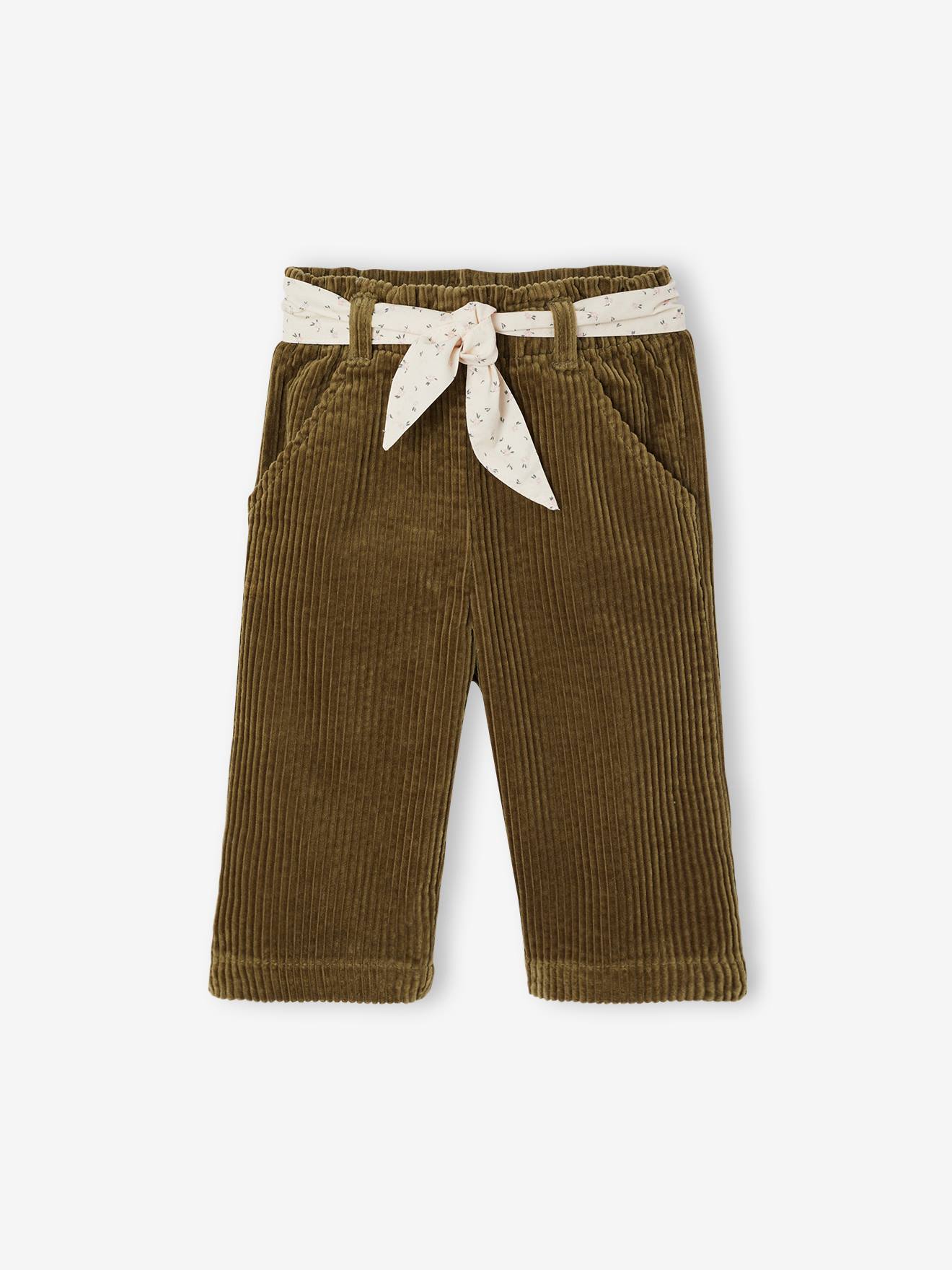 Weite Baby Cordhose mit Bindegürtel