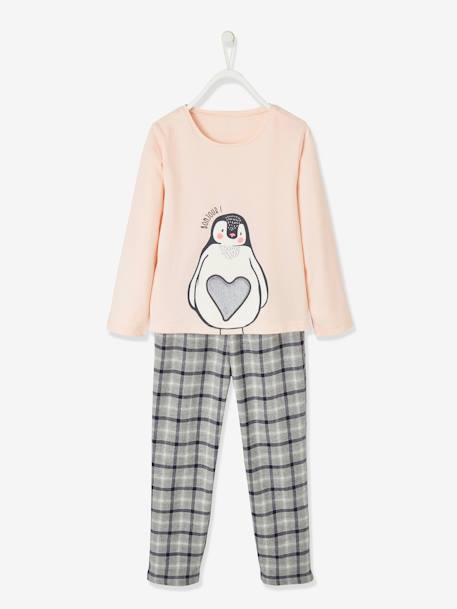 Mädchen Schlafanzug ,,Pinguin' Oeko Tex® - rosa - 2
