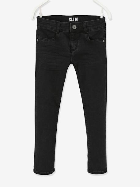 Mädchen Slim-Fit-Jeans „waterless“, Hüftweite COMFORT Oeko-Tex - schwarz - 3