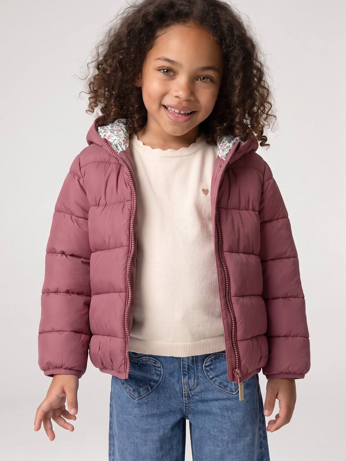 Mädchen Steppjacke mit Kapuze