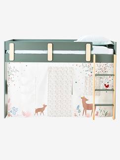 Kinderzimmer-Kindermöbel-Babybetten & Kinderbetten-Bettvorhang für Hochbetten „Märchenwald“, wendbar