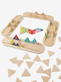 Spielzeug-Gesellschaftsspiele-Tridomino Spiel mit Farben, 56 Spielsteine FSC®