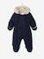 Baby Overall aus Flanell, Recycling-Polyester, - dunkelgrau meliert+nachtblau - 7