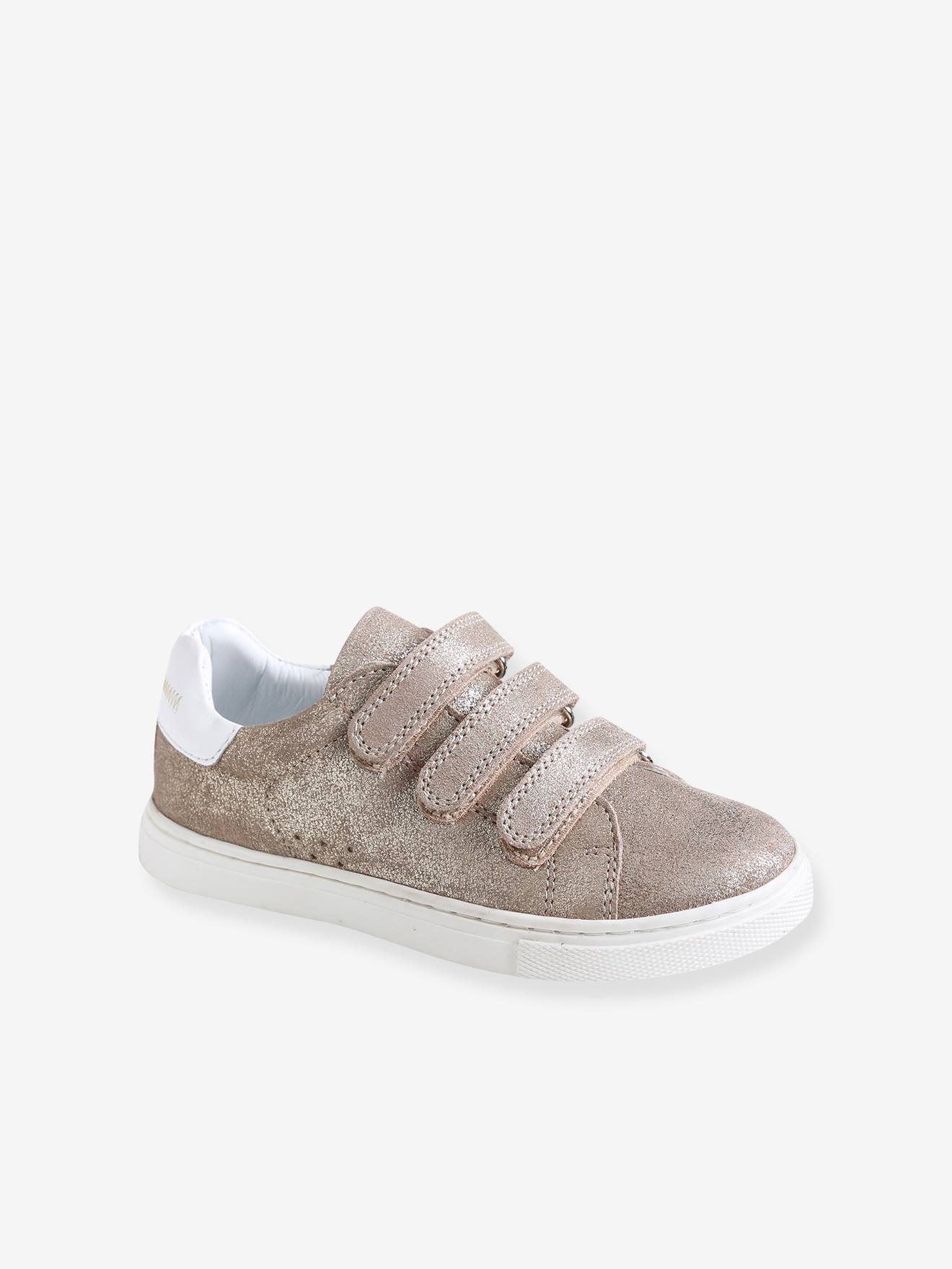 Vertbaudet M/ädchen-Sneaker Glitzer Klettverschluss
