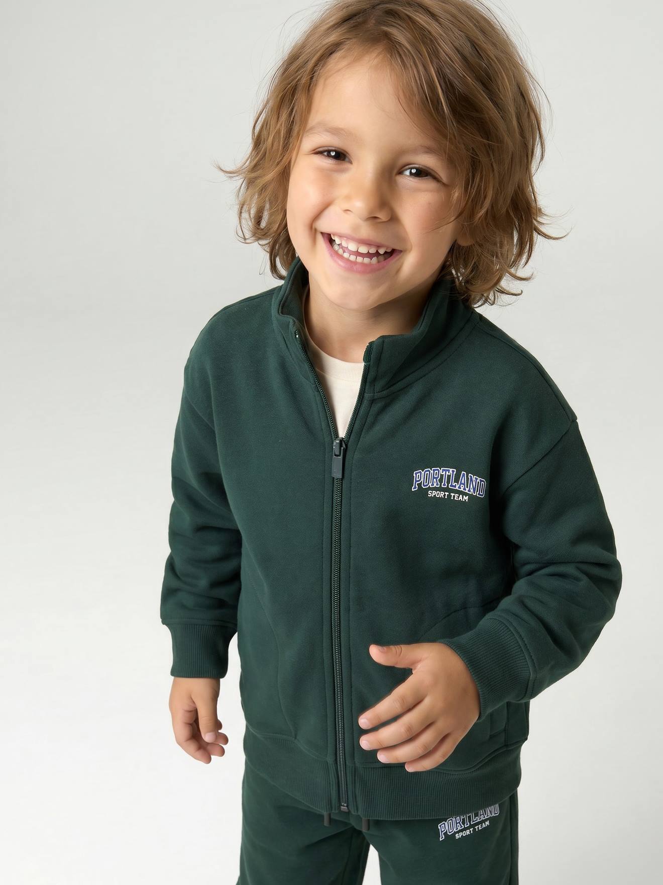 Sportjacke mit Troyerkragen Jungen