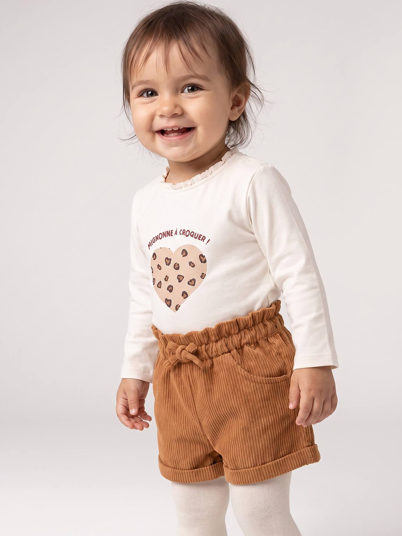 Baby Shirt mit Herz & Leo-Print