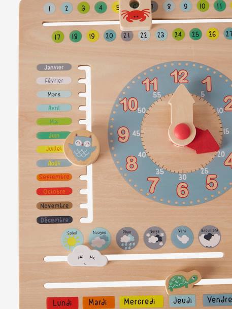 Kinder Spieluhr mit Kalender, Holz FSC - mehrfarbig - 6