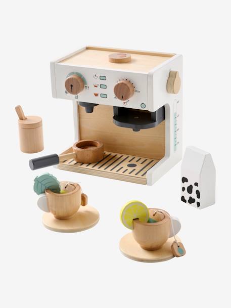 Kinder Kaffee- und Teemaschine aus Holz FSC - mehrfarbig - 6