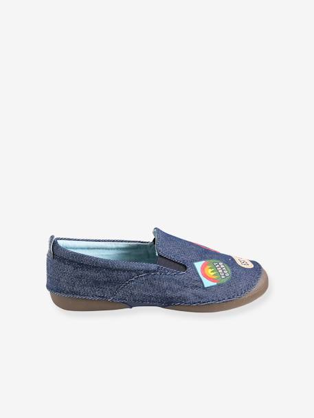 Jungen Hausschuhe mit Gummizug, Denim - blau - 6
