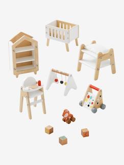 Spielzeug-Miniwelten, Konstruktion & Fahrzeuge-Figuren, Miniwelten, Helden & Tiere-Puppenhaus Kinderzimmer „Amis des petits“ FSC