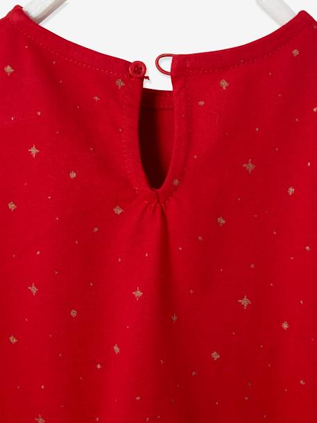 Mädchen Kleid mit Glanzsternen Oeko Tex - pack rot/marine+petrol - 3