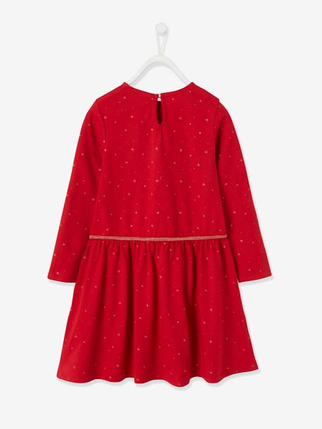 Mädchen Kleid mit Glanzsternen Oeko Tex - pack rot/marine+petrol - 2