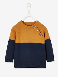 Babymode-Pullover, Strickjacken & Sweatshirts-Pullover-Jungen Baby Pullover im Colorblock-Design