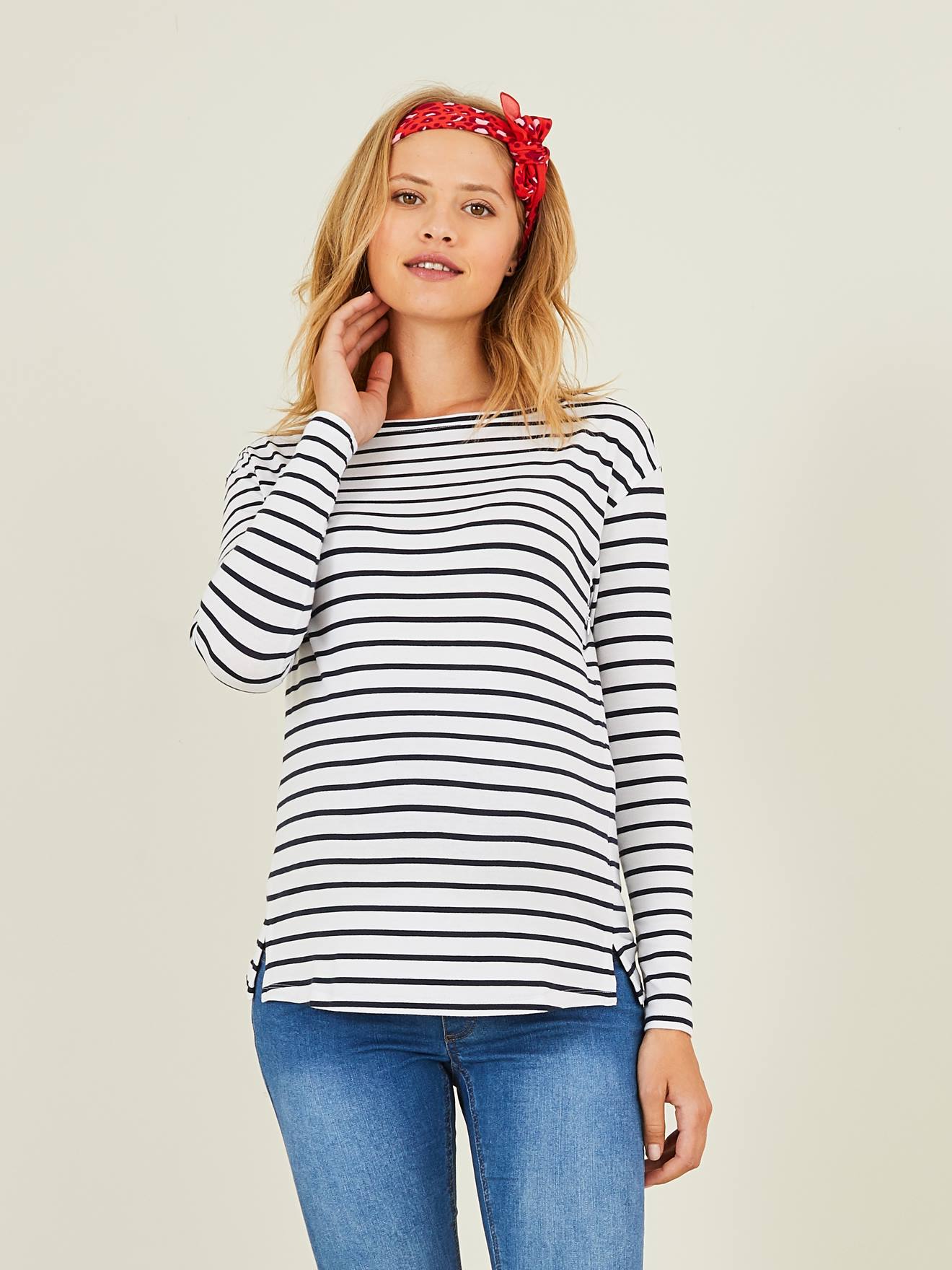 Umstandsshirt mit verdeckten Stillöffnungen