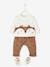 Weihnachtliches Baby-Set: Shirt, Hose & Socken - braun+hellbeige - 2