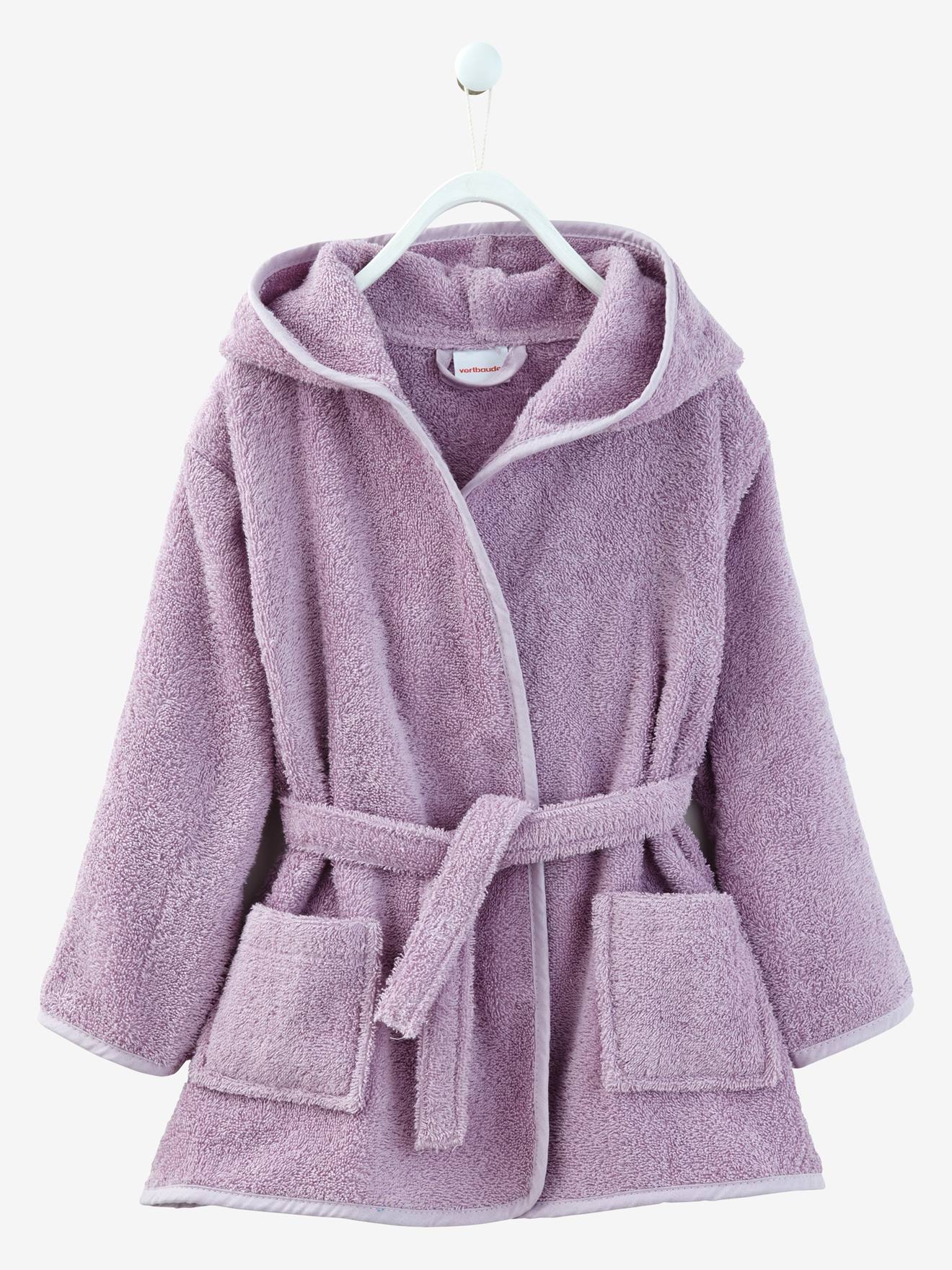 Vertbaudet Kinder Bademantel Mit Kapuze Violett 146/152