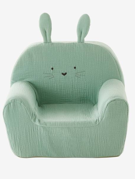 Kinderzimmer Sessel ,,Hase', personalisierbar - grün - 4