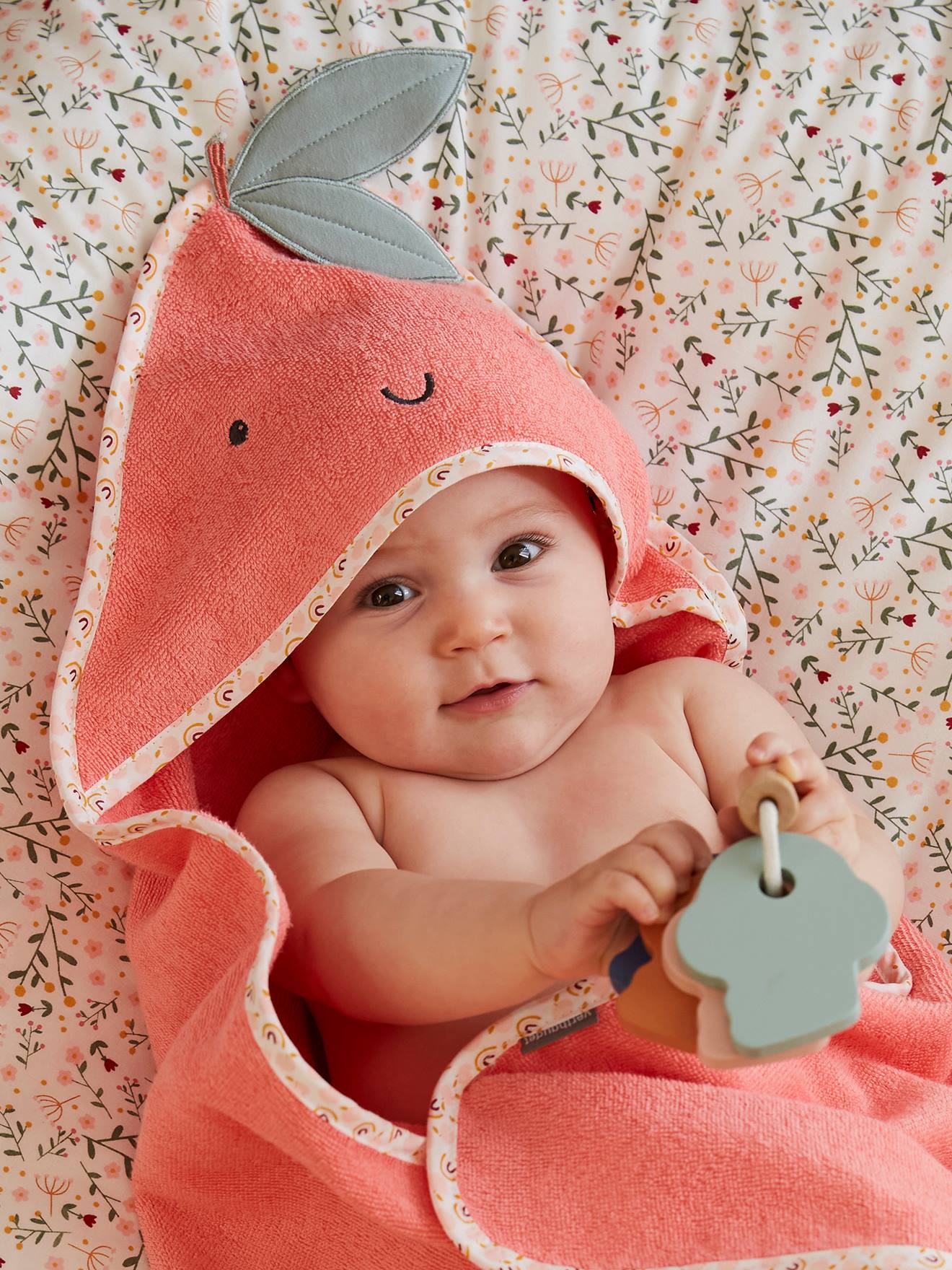 Baby Kapuzenbadetuch APFEL