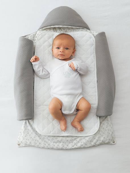 2-in-1-Ausfahrsack für Babys - grau+rosa+tinte - 3