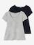 2er-Pack T-Shirts für Schwangerschaft und Stillzeit Oeko Tex® - pack marine/grau+schwarz - 9