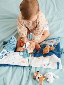 Geschenkideen für die Babyparty-Baby Stoffbuch „Märchenwald“ mit Kuscheltieren