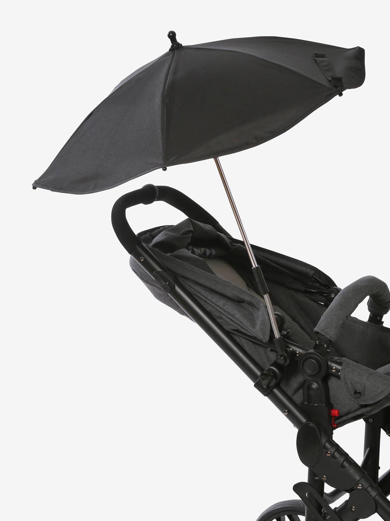 Sonnenschirm für Kinderwagen mit Gelenk Grau Bamisol Attitude universelle Anbringmöglichkeit 