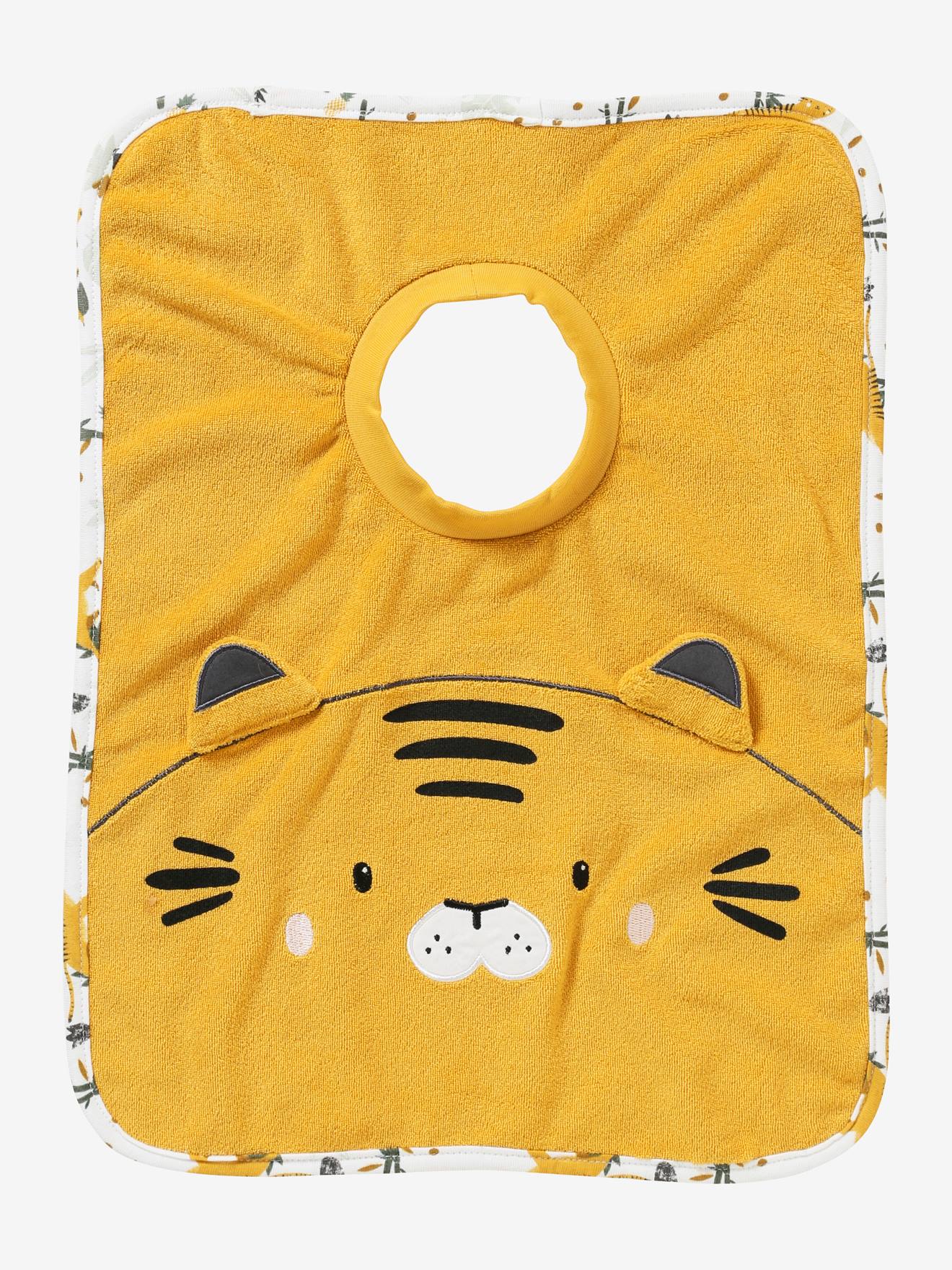 Vertbaudet Großes Baby Lätzchen Senfgelb/Tiger Einheitsgröße