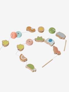 Spielzeug-Kreativität-Baby Fädel-Set mit Holztieren FSC®
