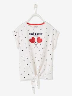 Maedchenkleidung-Shirts & Rollkragenpullover-Mädchen T-Shirt mit Glitzerherzen Oeko-Tex