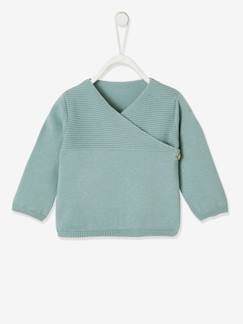 Babymode-Pullover, Strickjacken & Sweatshirts-Pullover-Bio-Kollektion: Strickjacke für Neugeborene