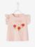 Mädchen Baby T-Shirt, 3D-Blumen Oeko Tex - altrosa+weiß - 2