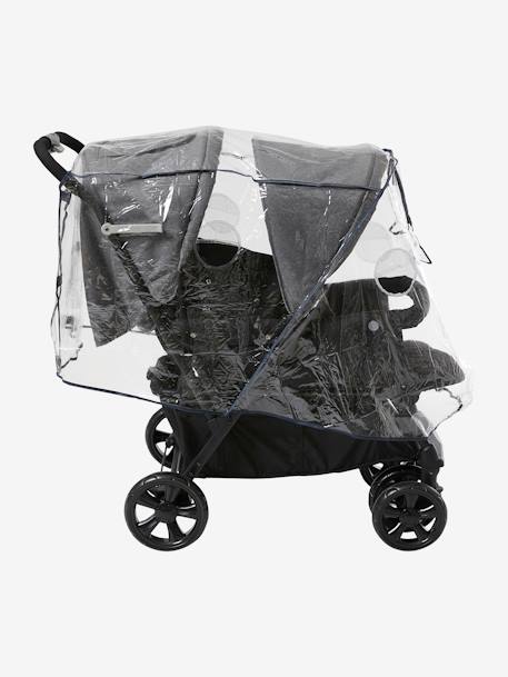 Regenverdeck für Geschwisterkinderwagen - transparent - 4