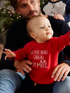 Babymode-Pullover, Strickjacken & Sweatshirts-Sweatshirts-Jungen Weihnachts-Sweatshirt mit Message Oeko Tex