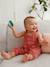 Baby Mädchen Overall, bestickte Motive - graugrün bedruckt+rosa bedruckt+violett - 6