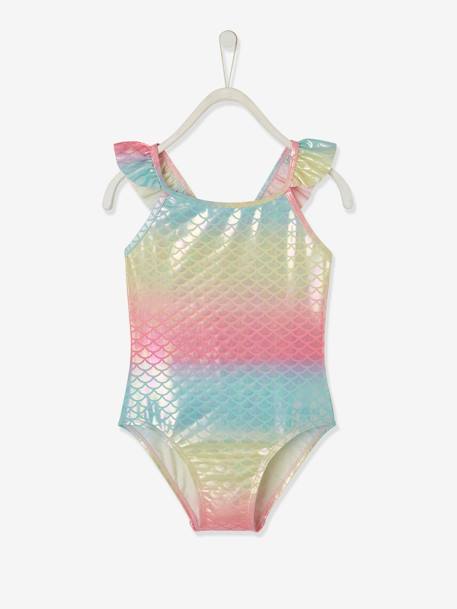 Mädchen Badeanzug, Glanzeffekt - mehrfarbig farbverlauf - 2