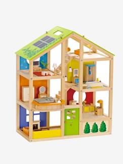 Spielzeug-Figuren (Playmobil, Lego,etc.)-Großes Puppenhaus von HAPE, möbliert