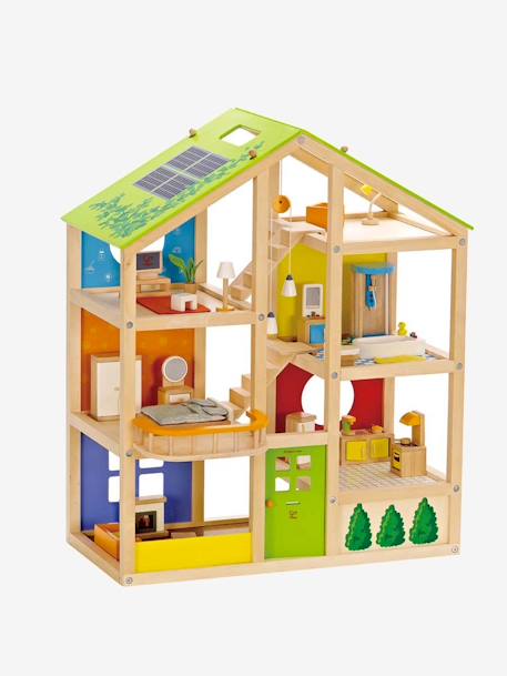 Großes Puppenhaus von HAPE, möbliert - mehrfarbig - 1
